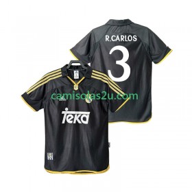 Camisolas de futebol Real Madrid R.CARLOS 3 1999 2001 Retro Equipamento Alternativa Manga Curta